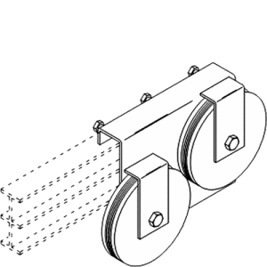 912m Double End Pulley