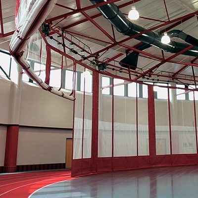 Radius-Fold Gym Dividers