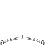 309 24 Radius Curved Track 3 Supports