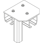 315 Floor T Bracket 3 Way Connector