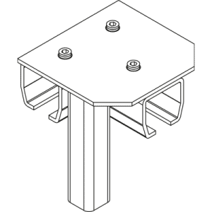 315 Floor T Bracket 3 Way Connector