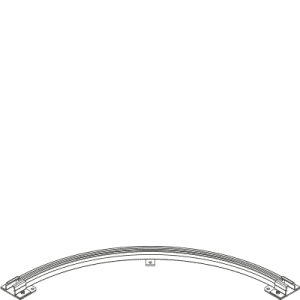 334 Curved Track Three Ceiling Supports