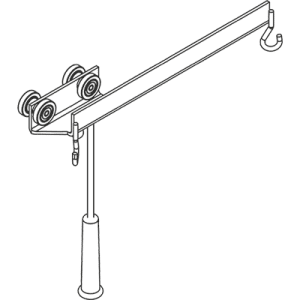 340 Overlap Trolley Steel Wheels Pull Rope