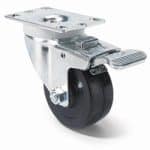 3" Neoprene Rubber Swivel Caster with Total Lock Brake